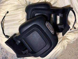 Pair of Black Side View Mirrors with Turn Signals