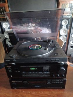 ONKYO TX-8511 HIGH CURRENT 100WPC STEREO RECEIVER WITH SONY FULLY AUTOMATIC TURNTABLE $400 FINAL PRICE READ DESCRIPTION