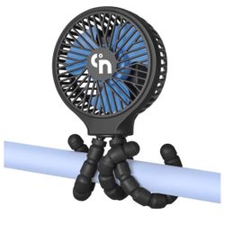 Mini Personal Portable Handheld Fan with Flexible Tripod USB or Battery Operated, Adjustable 3 Speeds, NEW