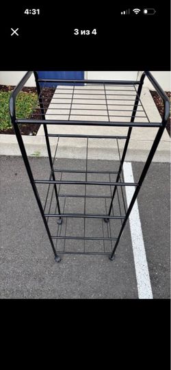 Metal shelf on the wheels