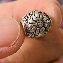 925 sterling silver Daisy design charm fits on Pandora bracelet