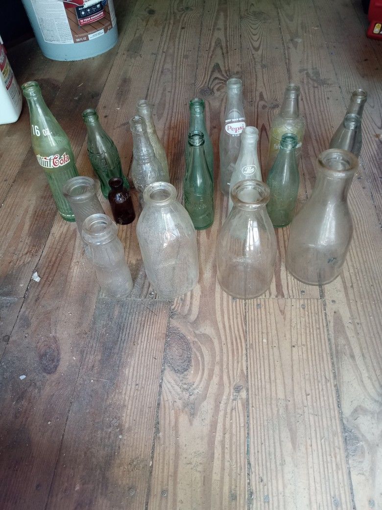 Old Soda, Milk And Juice Bottles
