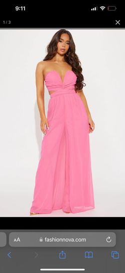Kissin' Pink Jumpsuit - Hot Pink