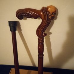 Solid Wood Hand Carved Walking Cane
