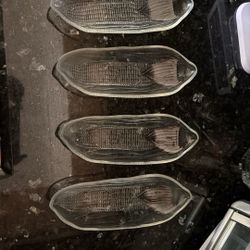 4 Glass Corn Dishes