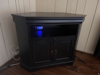 Ballard Designs Corner TV Media Console - Black Wood - Made in Italy