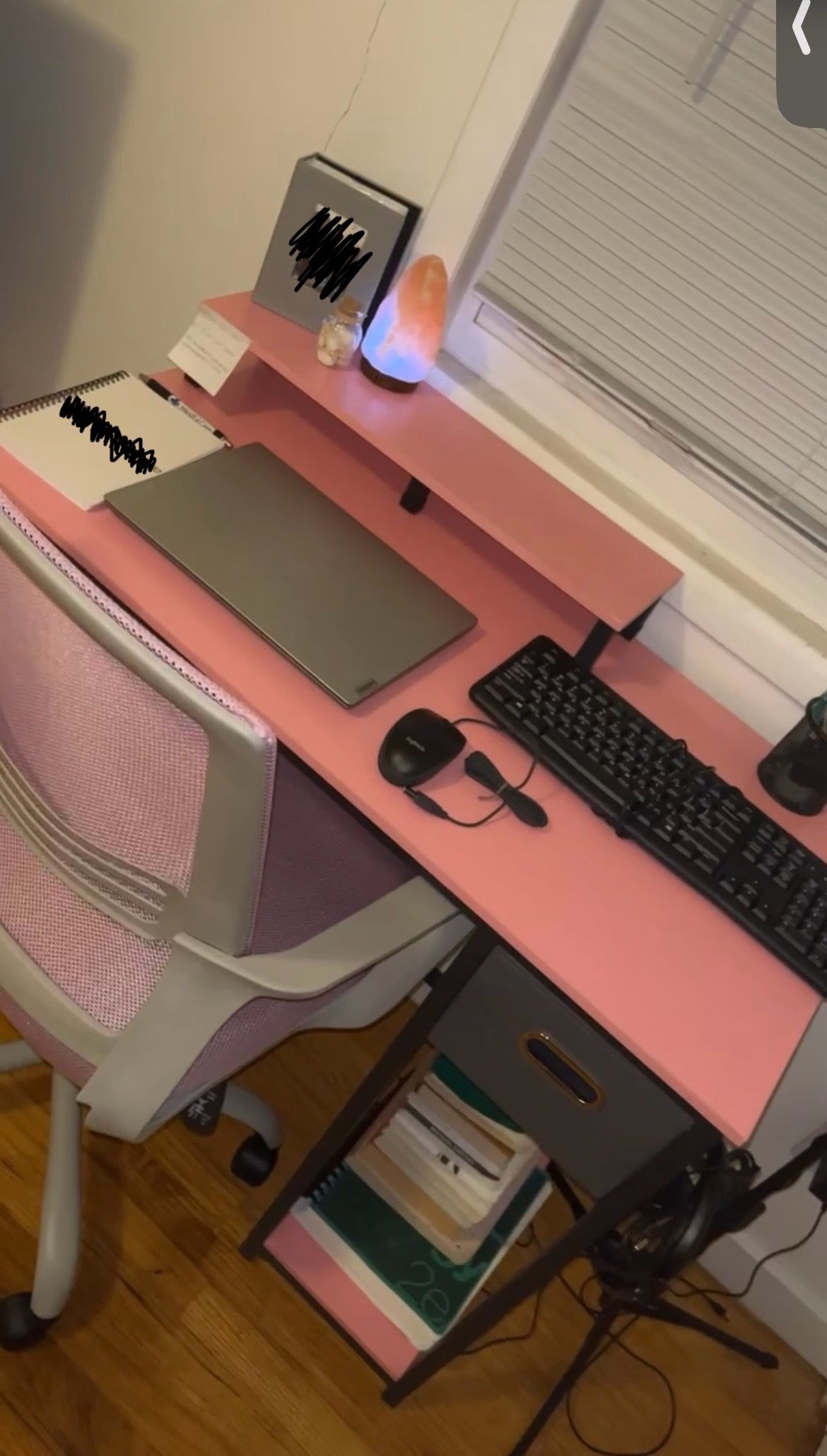 Pink Desk with Chair
