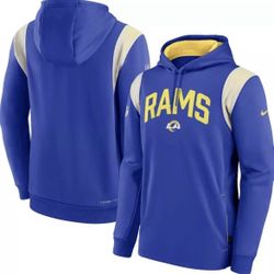 Nike Los Angeles Rams On Field Hoodie Sweatshirt Youth Boys L New $70