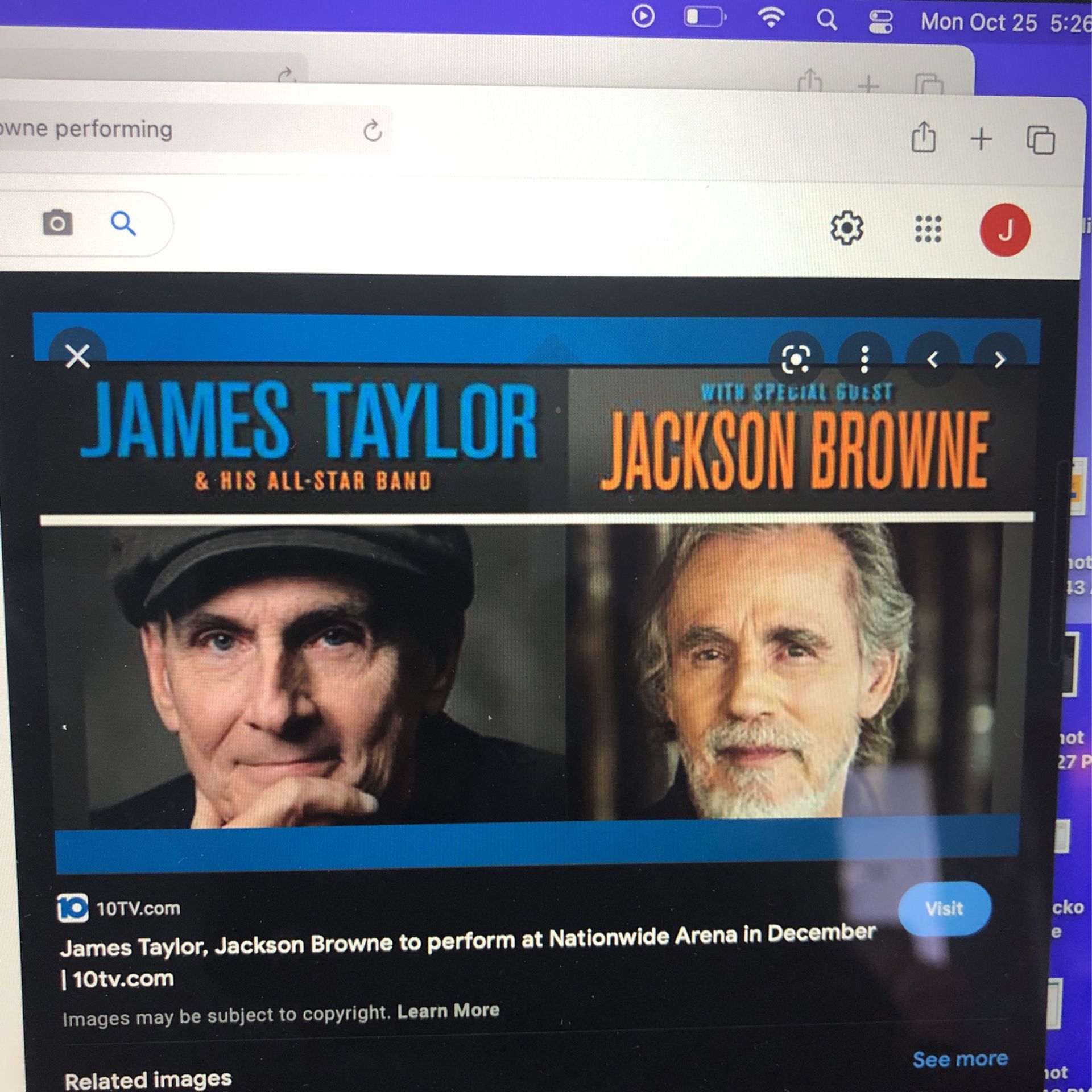 Concert Tickets James Taylor / Jackson Browne