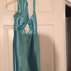 Teal blue dress