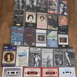 32 Vintage Music Audio Cassette Tapes With German Ones