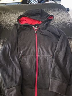 Boys Black Zipper Hoodie