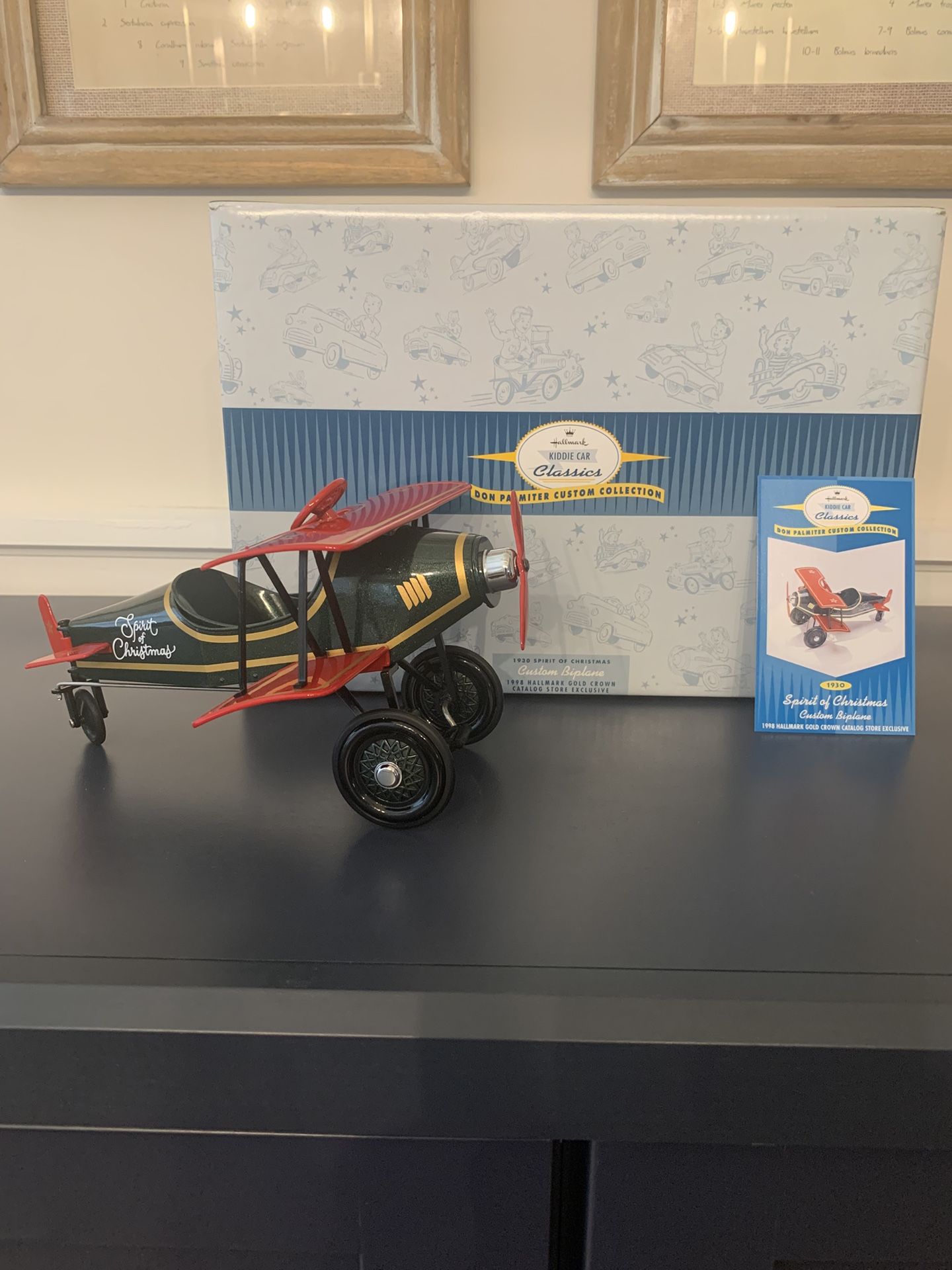 Hallmark Kiddie Car Classics 1930 Spirit Of Christmas Biplane