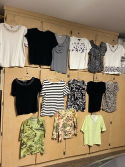 Size Large, 15 Women’s Short Sleeve Tops Asking $35.00 For All