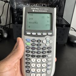 Texas Instruments TI-84 Plus Silver Edition Gray Graphing Calculator w/ Cover