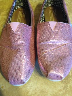 Tom's Pink Sparkle Ballet flats. Size 7 1/2