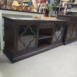 Pottery Barn Lakewood glass Media console cabinet