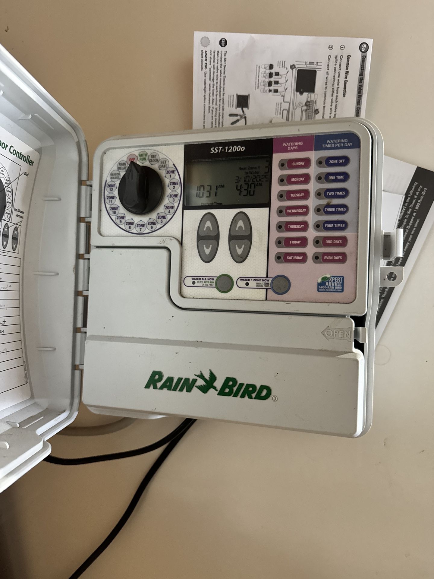 Rain Bird SST-1200o 12 Zone Indoor/Outdoor 'Simple to Set' Irrigation Timer