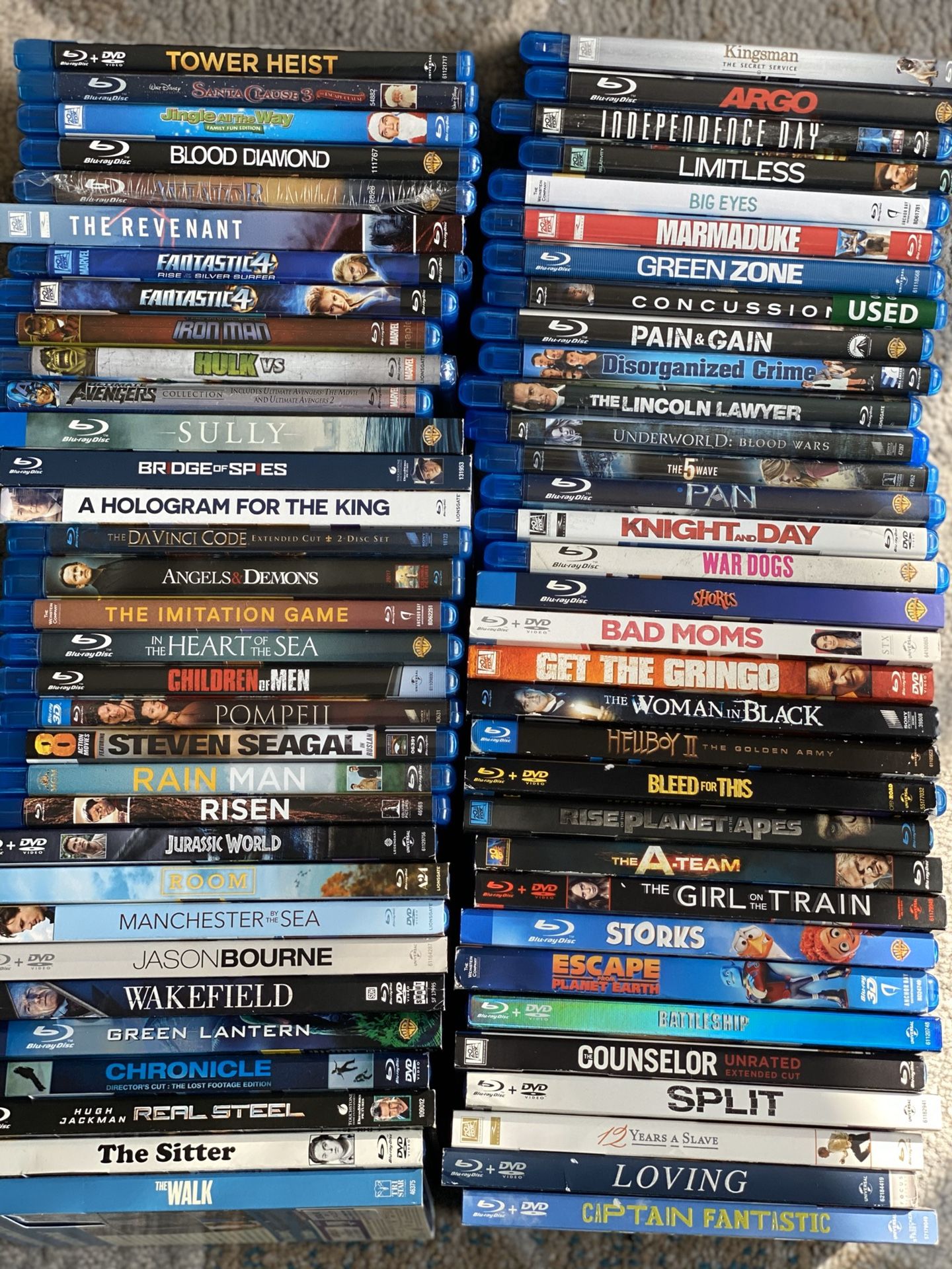 Various Blu ray movies