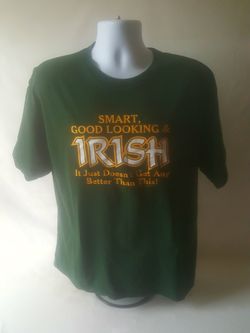 Irish men's green novelty short sleeve t-shirt size XL
