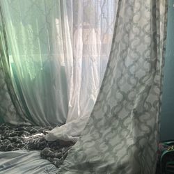 Blue Design Curtains