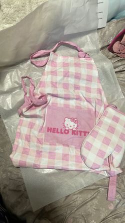 Kids Hello Kitty Apron & Oven Mitt Set (Pink)