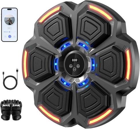 new Music Boxing Machine for Adults,Bluetooth Smart Boxing Training Machine,Wall Target Punching Workout for Kids,Reflex Training Suitable for Home,Of