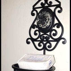 VINTAGE ORNATE BLACK SILVER FLOWER VICTORIAN DARK BEAUTY FLORAL GOTH GOTHIC SOAP DISH HOLDER DISPLAY