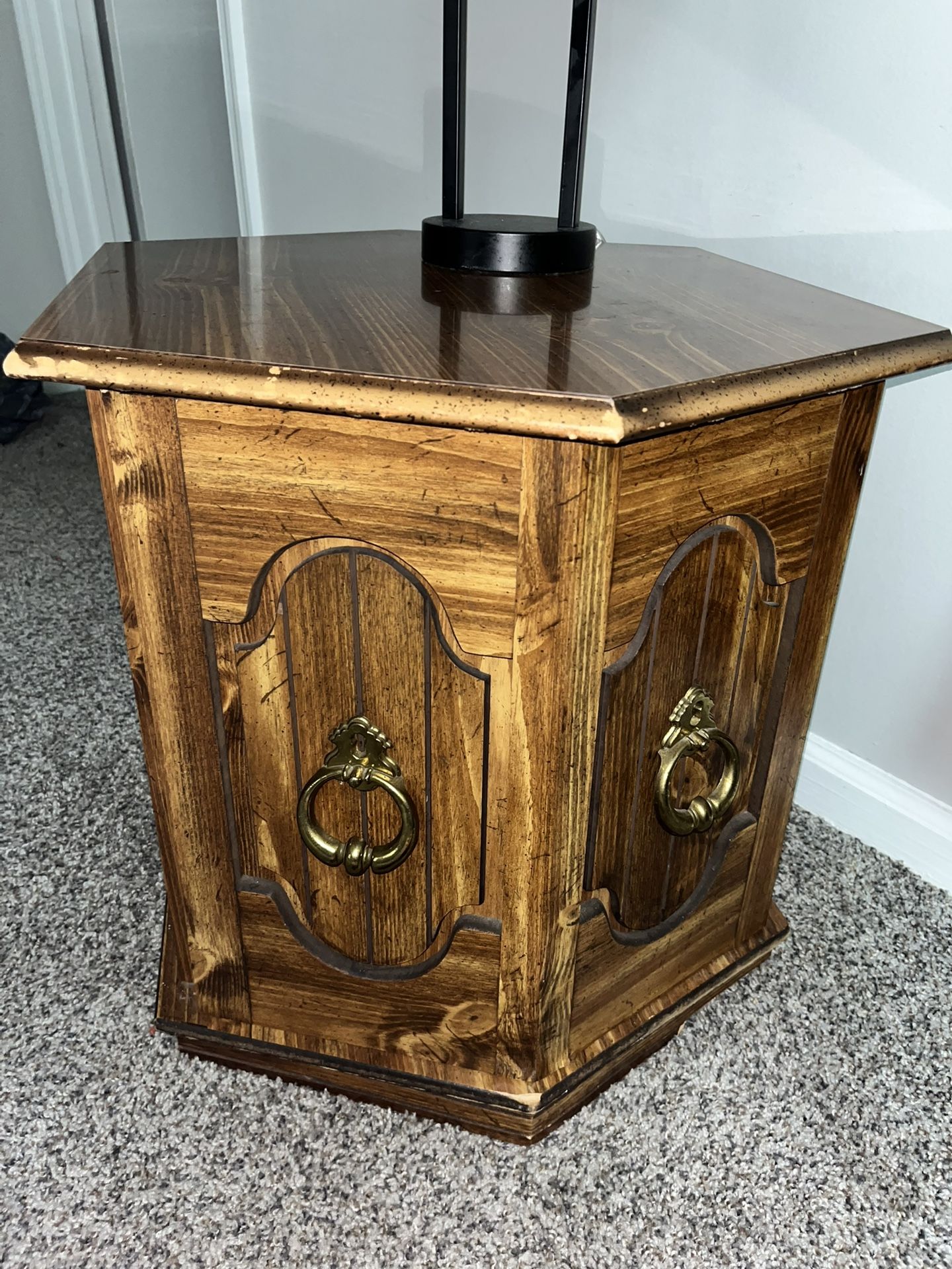 Hexagonal Mid-Century Side Table