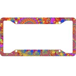 License Plate Frame License Plate Covers (Boho Flower)