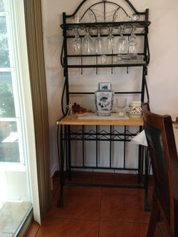 Bakers Rack Wine Bottle Holders Stand