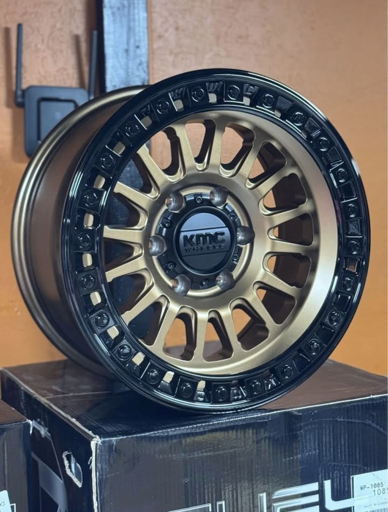 KMC KM552 IMS 17x8.5 6x139.7 -10 Rims 265/70R17 A/T Tires Tacoma 4Runner GX460 GX470 Tundra Pickup