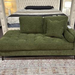 Pretty in Olive Corner Chaise