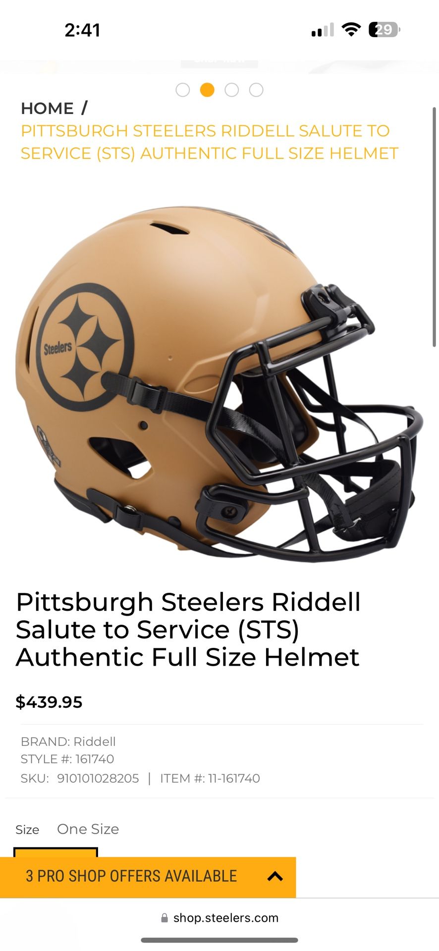STEELERS HELMET