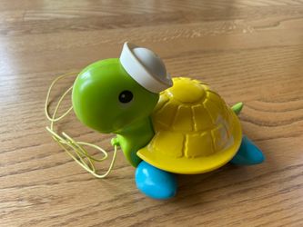 Vintage Classic Tag-Along Turtle Pull Toy in Like New Condition with Original Box