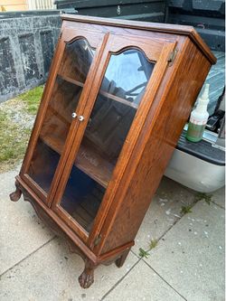 Oak Curio display cabinet
