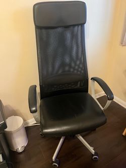 Markus Ikea Black Leather Computer Chair   - Pickup Today