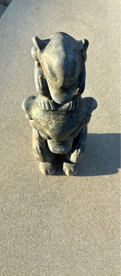 Vintage Chinese Hongshan Style Carved Stone Stacked Totem Figurine
