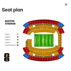 2 Tickets FIFA World Cup 2026™ - Quarter-finals In BOSTON - Category 1