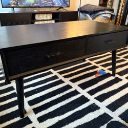 Black Coffee Table With Drawers