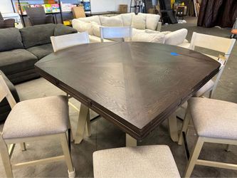 Easton 7-piece Square to Round Counter Height Dining Set $750