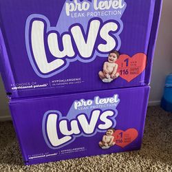 Luvs Size 1 Box & Huggies Little Smugglers Newborn 