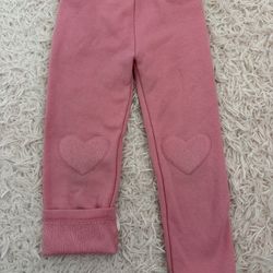 Pink Fleece Girls Leggings