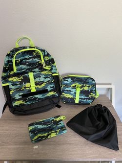 NEW 4piece Backpack Lunchbag Pencil Case And Gym Bag