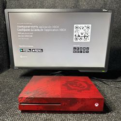 Microsoft Xbox One S Gears of War 4 Limited Edition 2 TB Crimson Red Console ( Test in Person )