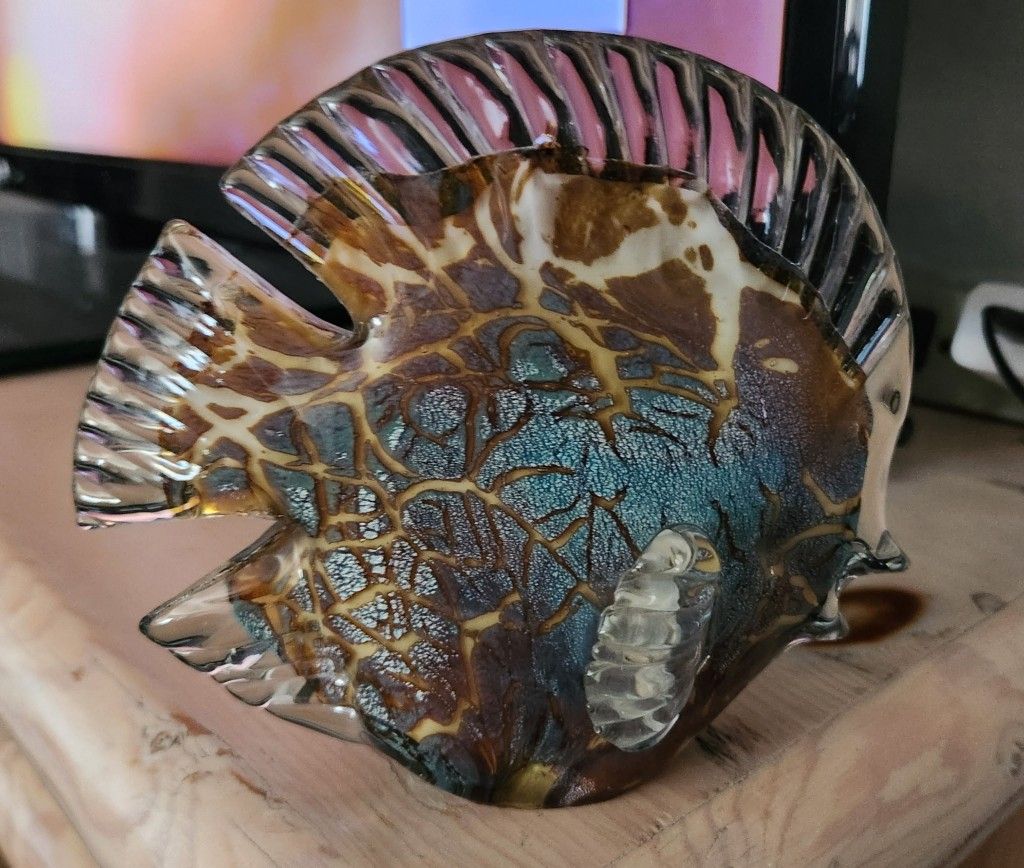 Vintage Glass Fish Figurine 