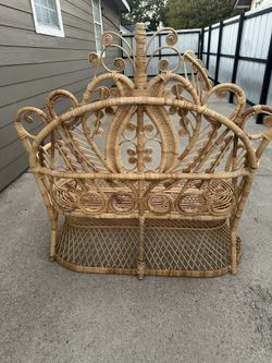 Lollipop Rattan Peacock Loveseat-Matthew Izzy