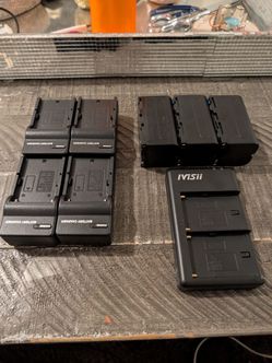 Sony NP-F750/F770 Camera Batteries & Chargers – 8-Piece Bundle – Tested