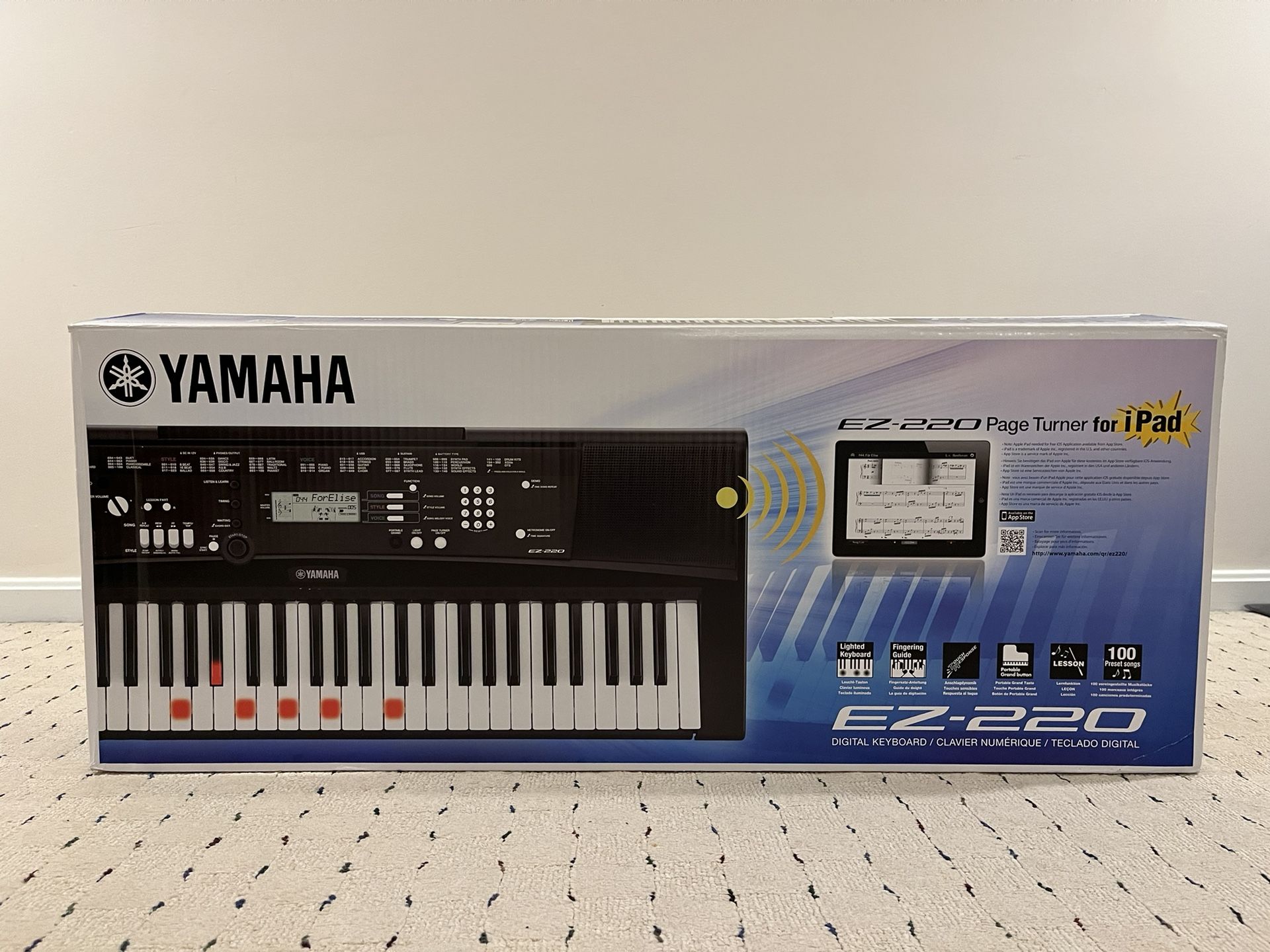 Yamaha EZ 220 Electronic Keyboard