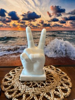 Victory Peace Sign  Sculpture.